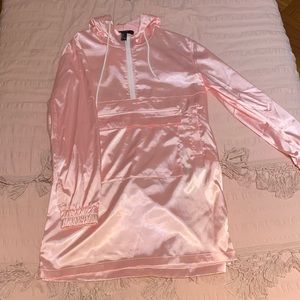 Pink Reflective Windbreaker Dress